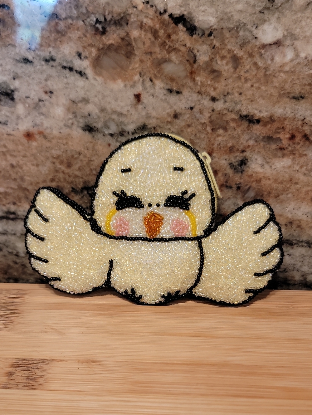 cute bird Beaded Coin Purse